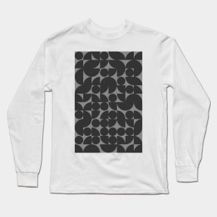 Dark Colored Geometric Pattern - Shapes #5 Long Sleeve T-Shirt